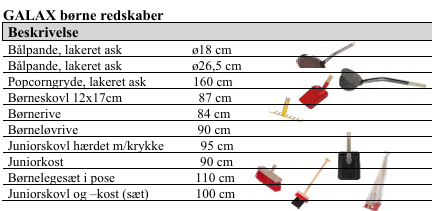 Galax børne redskaber - Hartving